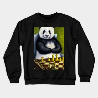 Panda Plays Chess Crewneck Sweatshirt